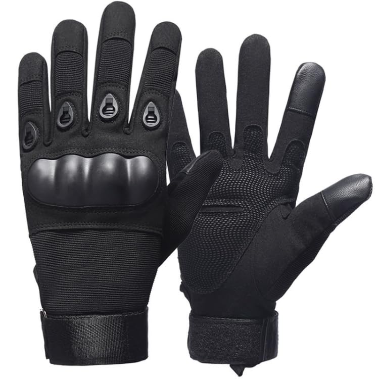 ketmart Nylon Tactical Full Finger Gloves for Sports, Hard Knuckl...