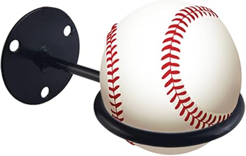 Miniatura 5 de TIHOOD Soporte de 3 piezas para recuerdos de exhibición de béisbol, estante de montaje en pared resistente para coleccionables, soporte de acero