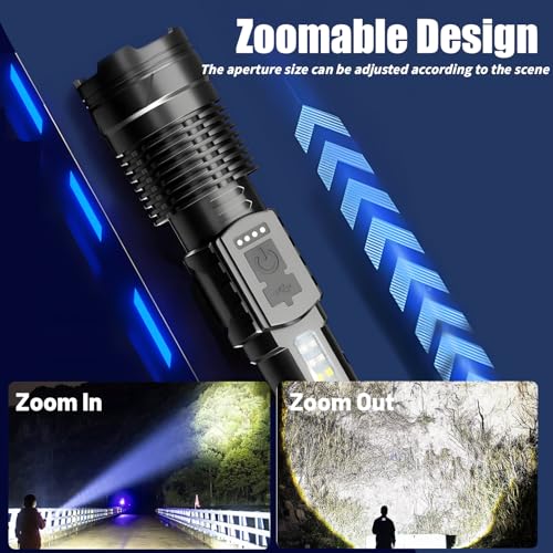 2 Pack Rechargeable LED Flashlight,90000 High Lumens Tactical Flashlights with 7 Modes - image 7