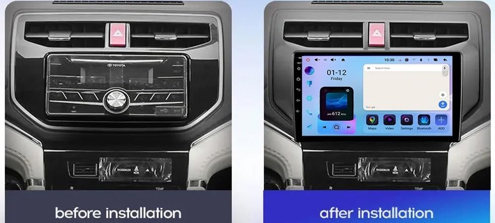 Radio Macchina Touch Screen per Toyota Rush 2017-2020 Wireless Carplay Android Auto Stereo Auto Bluetooth Ips con Pantalla Táctil con Gps, 8 Nucleo 6G+128G