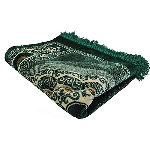 Modefa-Islamic-Prayer-Rug-Double-Plush-Large-Wide-Velvet-Carpet-Traditional-Muslim-Janamaz-Sajada-Thick-Turkish-Prayer-Mat-for-Men-Women-Ramadan-or-Eid-Gift-Floral-Mihrab-Green