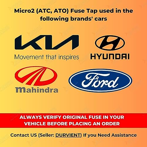 Image of com Micro2 ATC ATO Fuse Tap Automotive No Splice Connector For Kia Hyundai Ford Mahendra Cars (Pack of 3)
