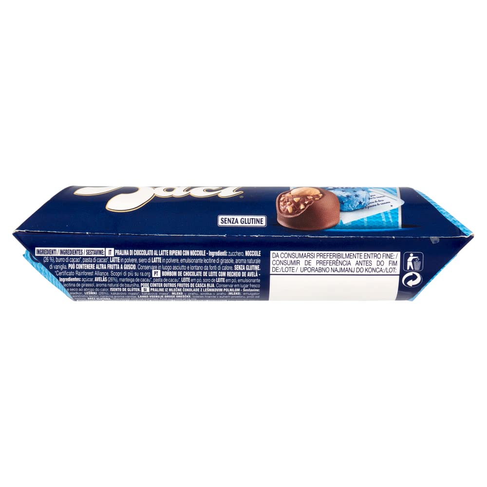 21x Perugina Baci Bijou Latte 3 Pralinen mit Milchschokolade gefüllt mit Gianduja und Haselnuss 37,5