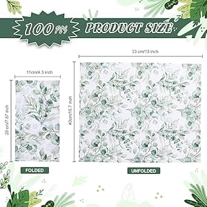 100Pcs Disposable Greenery Guest Napkins Paper Disposable Hand Towels Green Leaves Decorative Paper Dinner Hand Napkin for Bathroom Baby Shower Party Supplies Table Decor 100Pcs Disposable Greenery Guest Napkins Paper Disposable Hand Towels Green Leaves Decorative Paper Dinner Hand Napkin for Bathroom Baby Shower Party Supplies Table Decor