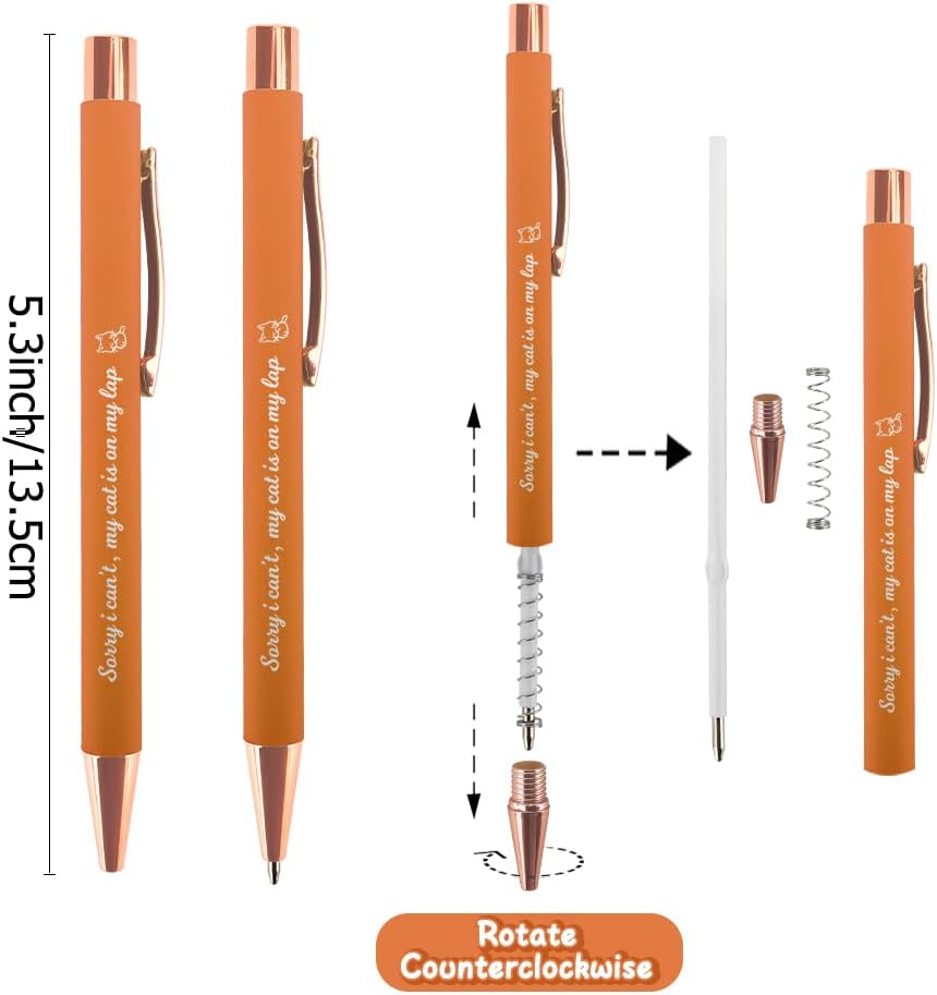 Cat Mom Gifts for Women - Gifts for Cat Lovers Ballpoint Pens 5pcs For Women Personalized Cats Themed Christmas Mother's Day Valentine's Day Gift For Cats Mom Lovers Owners - Image 3