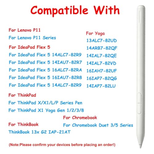 Lenovo Touchscreen Laptop Stylus Pen compatible con ThinkPad P X1 e IdeaPad Flex 4X81Q95846 3