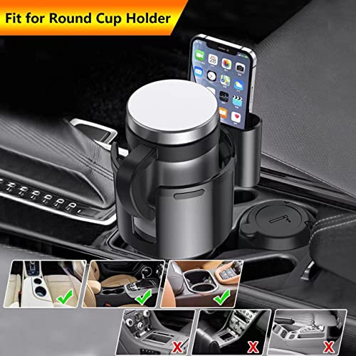 Easkkty Large Cup Holder Expander Adapter For Car With Phone Holder Orginzer With Adjustable Base, Holds 12/32/40Oz Large Drink Bottles&Mugs In 2.3-4.3'' And Most Phones (Large-4.3)… #TOP6