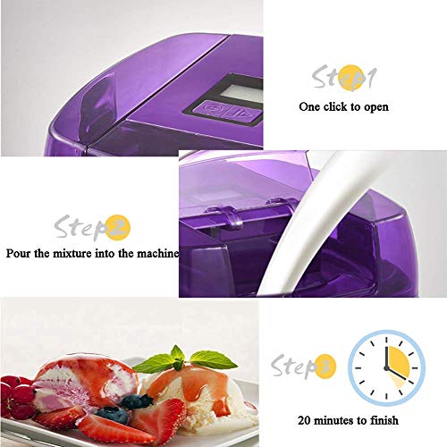 Eismaschine, Lila Kleine Elektrische Sorbet Gefrorene Maschine, DIY Hausgemachte Eismaschine – Bild 4