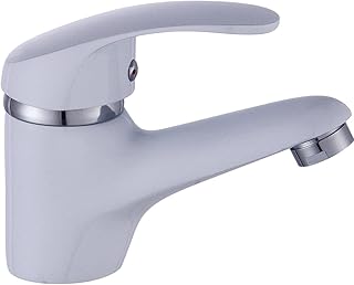 Comprar Grifo de baño blanco, grifo monomando para lavabo y lavabo pequeño