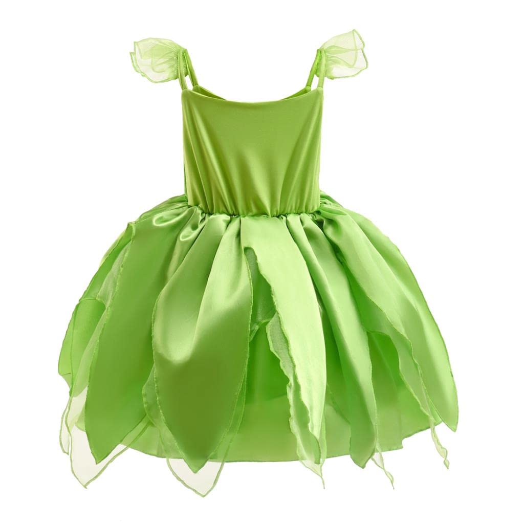 Lito Angels Tinkerbell Fancy Dress Up Costume Green Fairy Outfits with Butterfly Wings for Kids Girls Age 2-4 Years - Image 2