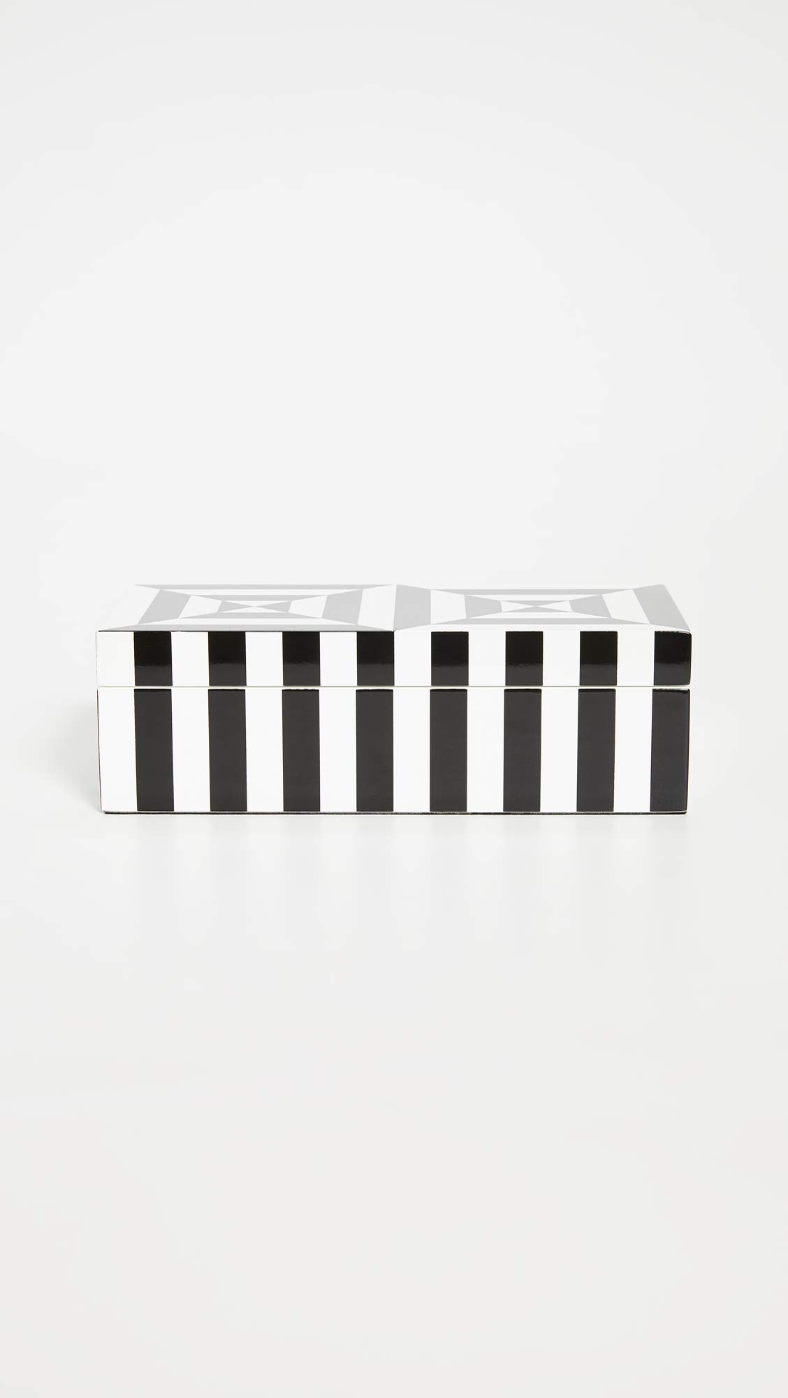 Jonathan Adler - Op Art - Schmuckkasten, Schmuckbox, Aufbewahrungskasten, Dose - mit Hochglanz Lackierten Flächen - (LxBxH): 20,3 x 10,1 x 6,5 cm