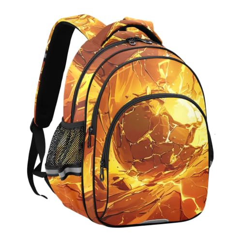 Sac à dos enfant Explosion Dorée Ardente grand volume contre le mal de dos - 2