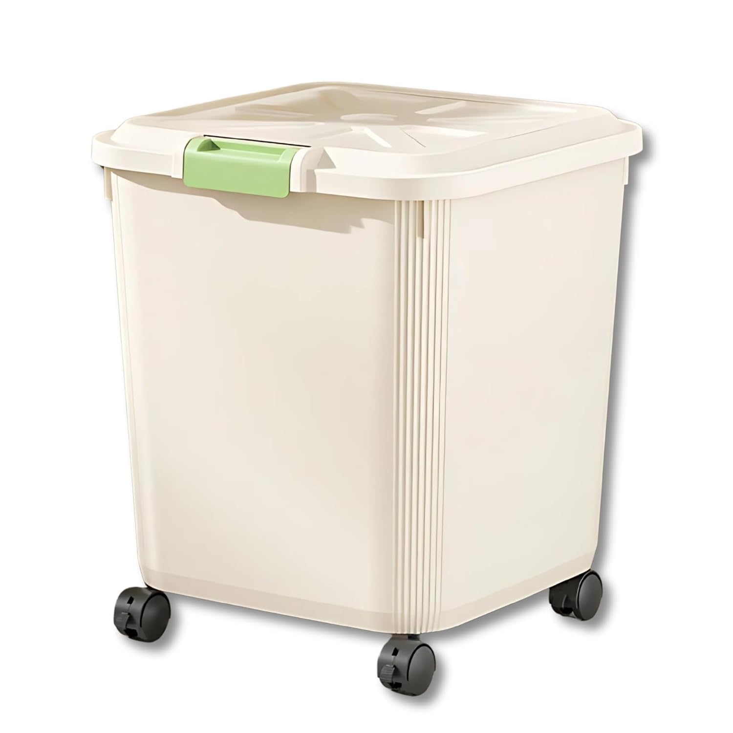 STAR WORK Multi-Purpose Airtight Storage Bin – Ideal for Flour, Grains, Baking Supplies, Pet Food – BPA-Free with Measuring Scoop. (27KG -X Large (WITH WHEELS))-image-38