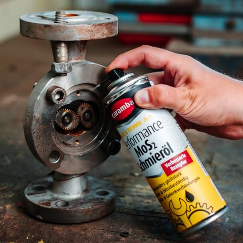 Caramba Performance MoS2 Schmieröl, Rostlöser und Multifunktionsöl für Schraub- und Gelenkverbindungen, Korrosionsschutz, Hitzebeständig, 300 ml
