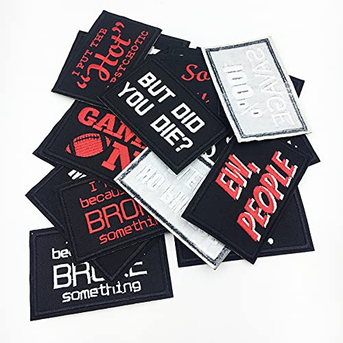 image for U-Sky Sew or Iron on Patches Mix Pack 20 pcs Clothing Patches for Clot