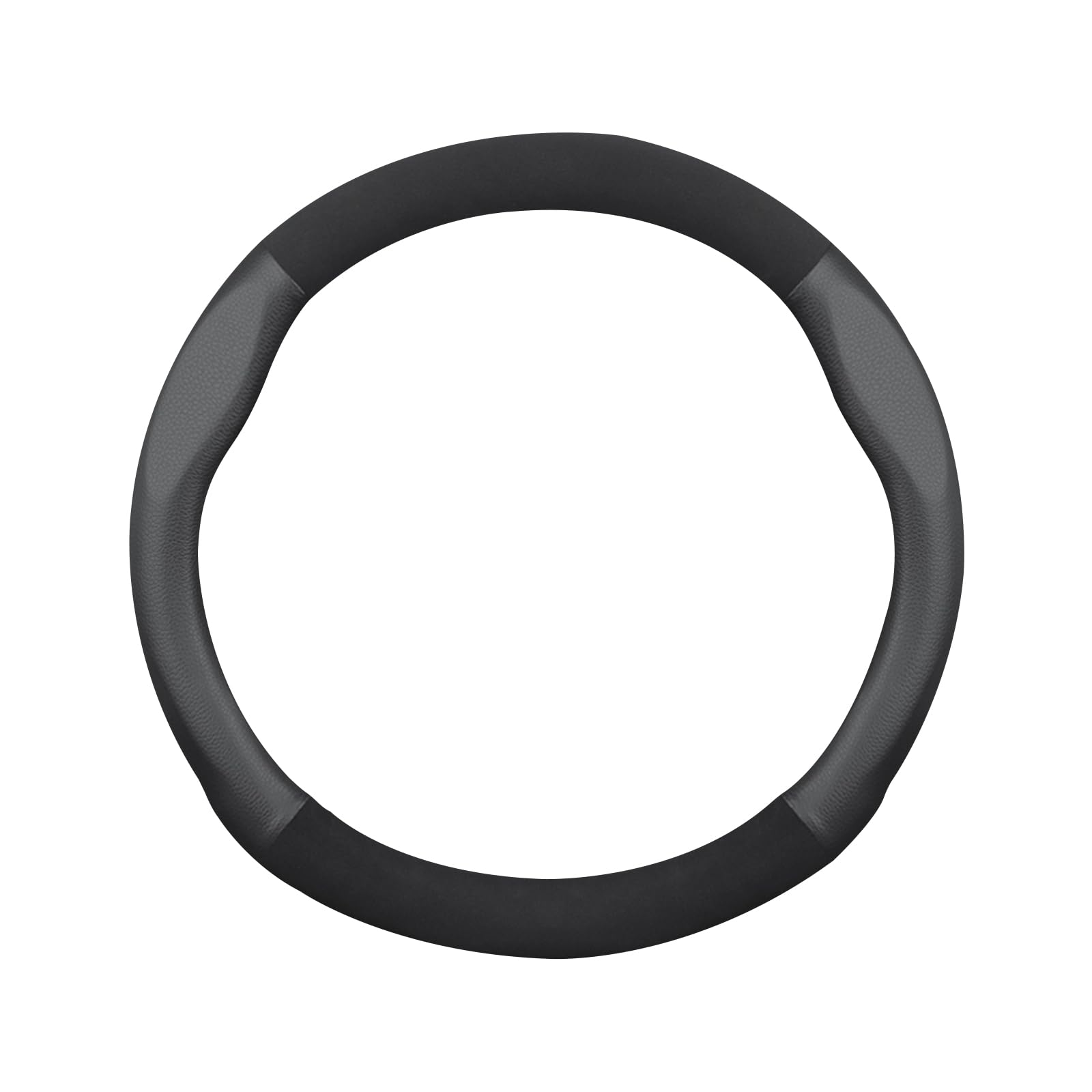 Ergocar Housse Volant Voiture Ronde en Cuir Microfibre Trous d'Aération Antidérapants Et Dérapant 38 Cm / 15 Pouces pour Hommes Et Femmes Accessoires Intérieurs De Voiture