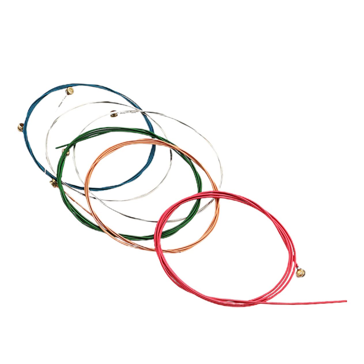 Garneck 6pcs Strings Metal Folk Guitar Strings Replacement Durable Guitar Accessory for Sound Easy to Install for Acoustic Performers and Beginners