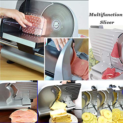200W Household Electric Meat Slicer, 220v-240v Cutting Machine Semi Automatic Manual Bread Lamb Beef Vegetable Electric Deli Food Slicer - Image 3