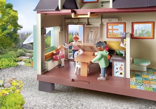 Playmobil 71509 Tiny House - La Petite Maison Parfaite pour de Grandes Aventures - Gamme Tiny House fabriquée avec Plus de 80% de matériaux recyclés ou biosourcés en Moyenne, Univers myLife Dès 4 Ans