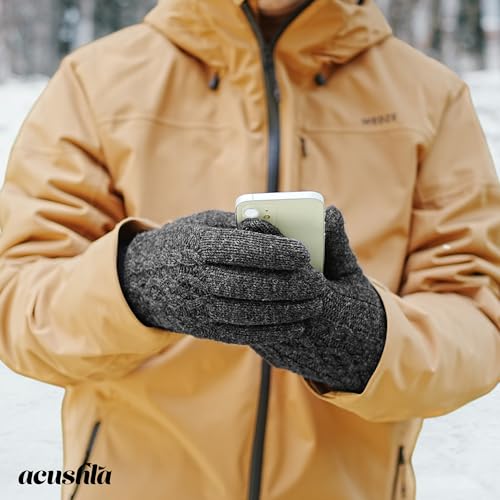 ACUSHLA Merino Wool Gloves for Men & Women