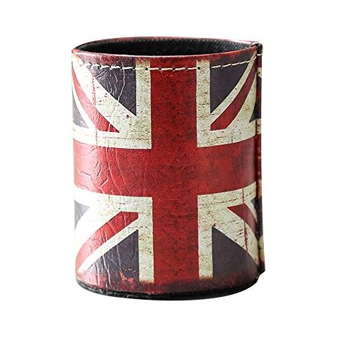 LINKWELL 1PC Antique UK Union Jack PU Leather Pencil Pen Holder Desk Organizer PH10 Cover