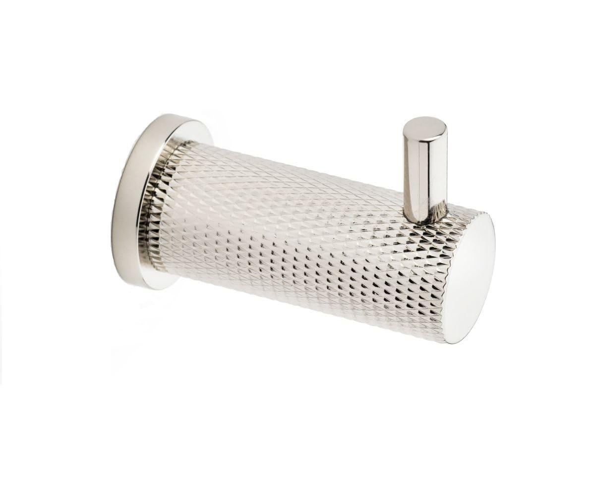 Carlisle Brass Polished Nickel Pvd Alexander & Wilks Brunel Knurled Coat Hook, Wall-Mounted (Polished Nickel Pvd)