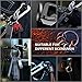 MecArmy CH7 Titanium Keyring Kit, 6 Small and 1 Large Keyring for Use with Carabiner/Knives/Lights/Keys and Other EDC Gears, Side-Pushing Designed Protect Your Nails