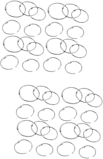 Abaodam 200 Peças Anel Fichário Espiral Fichário Minidisco Ligantes De Escritório Anel De Plástico Para Papel Anéis De Metal Para Cartões Clipes De Fichário Clipes De Anel Folha Anel