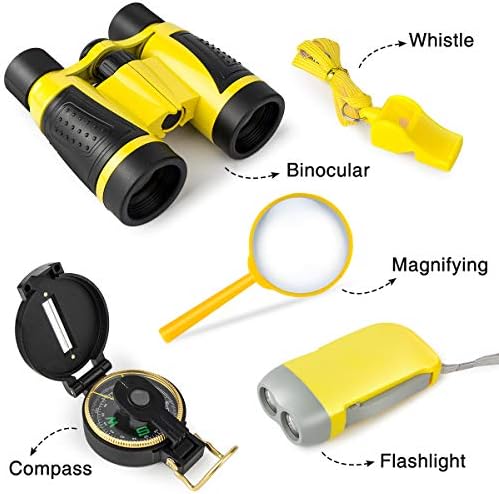 Outdoor Exploration Kit - Gifts Toys for 4 -12 Years Old Boys Girls ,Adventure Explorer Toys Set-Binoculars,Compass,Magnifying Glass ,Outdoor Toys Educational Pretend Play for Kids Birthday Present 2 51pmR 3trmL. AC