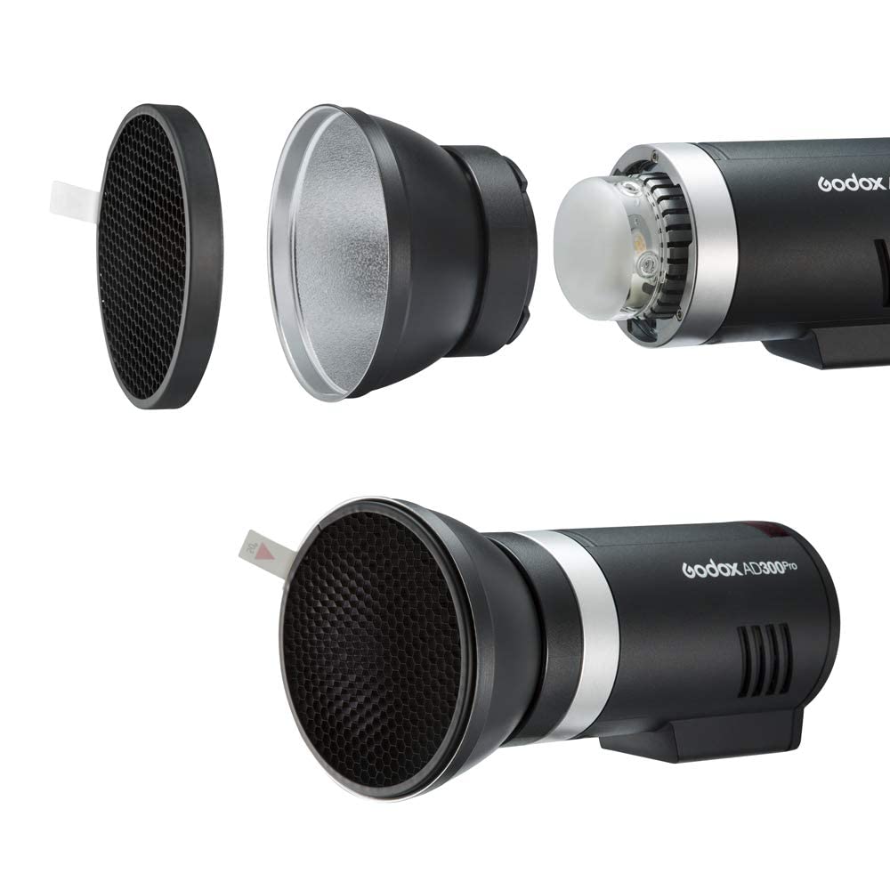 Godox AD300Pro リフレクター グリップなど おまけ付き Amazon | GODOX AD-R14 標準リフレクター ハニカム＆カラーフィルター