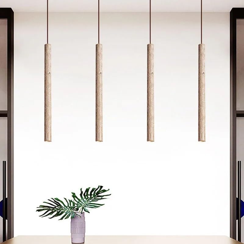 Suspension nordique moderne en pierre de travertin pour intérieur chaleureux