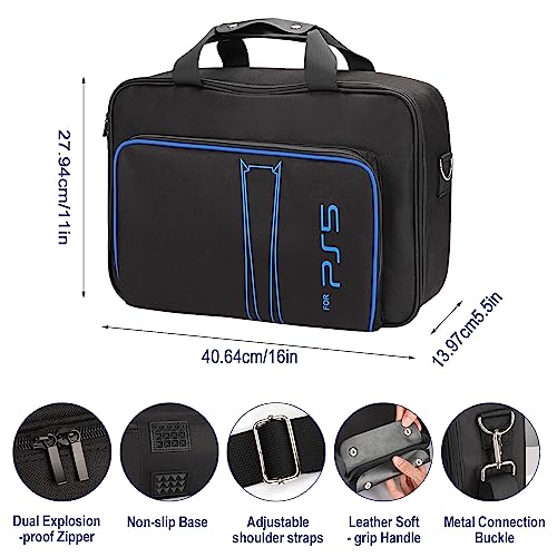 HUIJUTCHEN for PS5/PS5 Slim Carrying Case, for PS5 Travel Case Compatible with PS5 Slim/PS5 Disc And