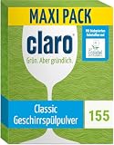 claro Classic Polvere per lavastoviglie, senza fosfati, 2,8 kg, 155 lavaggi