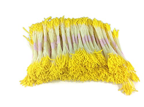 perfect2desire Pollen Yellow Light Long Head Flower Stamen Pollens Handmade Flowers Pollens Stamens