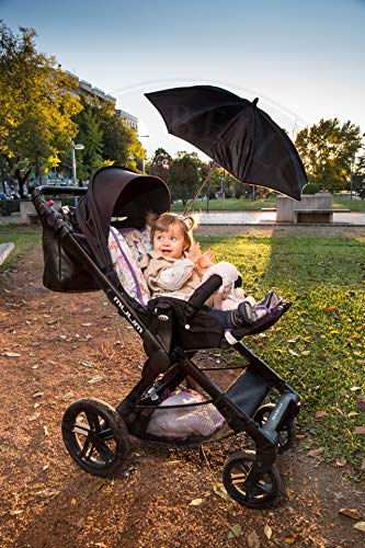Porte-Parapluie Poussette Universel Support à Ressort Réglable Filetage Mâle M7 Parasol Bébé Accessoire Compatible Chicco Quinny Maclaren Silver Cross...