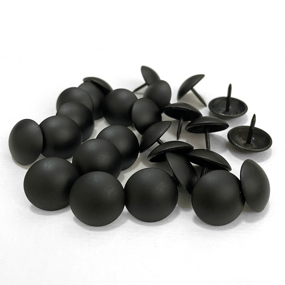 Let's Decorate 100PCS D19mm/0.75" Matt Black Upholstery Tacks, Decorative Tacks for Sofa Couch Furniture Metal Thumb Tacks - Image 4