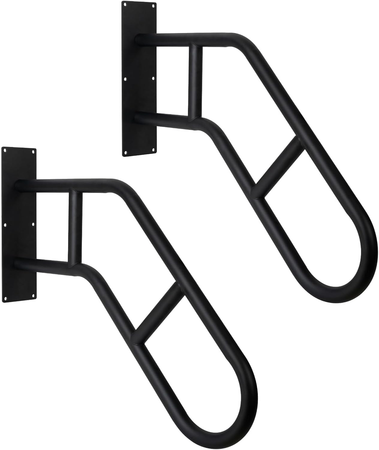 Aduanbang Hand Rails for Outdoor Steps & Elderly,U-Shape Wall Mount Stair Railing, Porch, Deck, Garage & Garden Grab Bar, 2 Pack Safety Handle