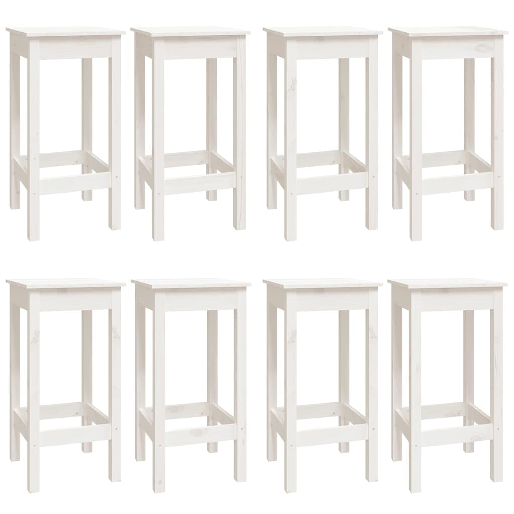 Set da bar in legno massiccio di pino bianco, 9 pezzi, con 8