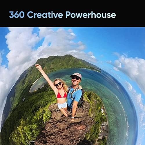 Insta360 X3 - Waterproof 360 Action Camera with 1/2" 48MP Sensors, 5.7K 360 Active HDR Video, 72MP 360 Photo, 4K Single-Lens, 60fps Me Mode, Stabilization, 2.29" Touchscreen, AI Editing, Live Stream
