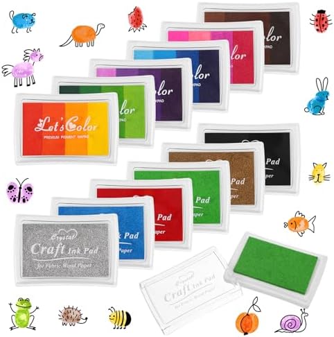 Stempelkissen Fingerabdruck Regenbogen Stempelkissen - 8 Farben Für Basteln, Scrapbooking & Fingerabdrücke Wasserbasis Stempelpad