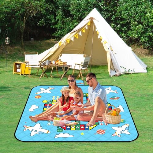 Couverture de plage extérieure imperméable avec tapis d'échecs léger - 3