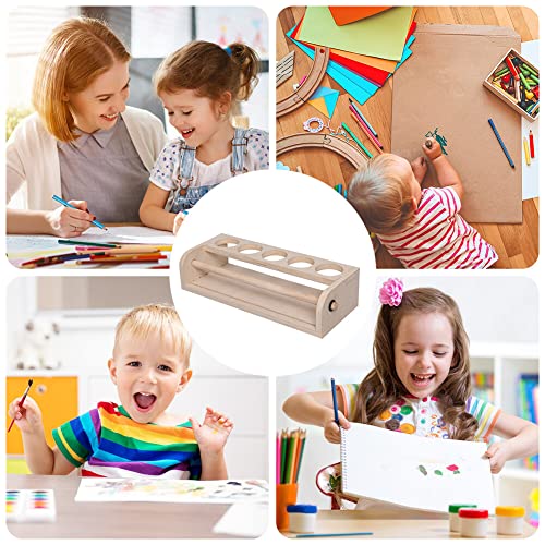 Distributeur rouleau papier bois enfants stable de table design - 5