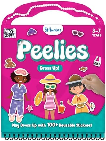 Skillmatics Peelies – Dress Up, Reusable Sticker Activity Book for Kids | 100+ Reusable Stickers, Travel Toy, Mess-Free Fun for Toddlers & Preschoolers, Gifts for Girls & Boys Ages 3, 4, 5, 6, 7 - View 3