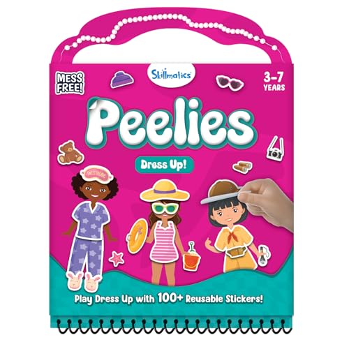 Skillmatics Reusable Sticker Activity Book - Peelies, 100+ Reusable Stickers,