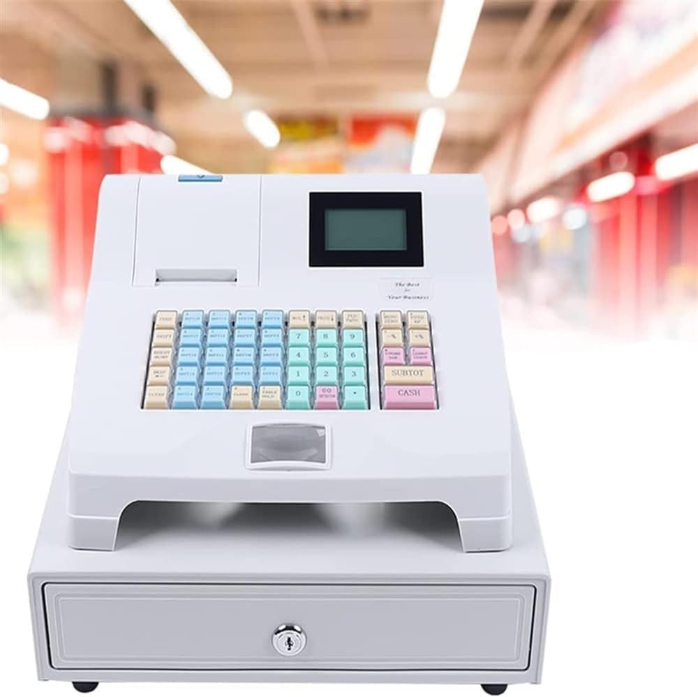 Caisse enregistreuse électronique multifonctionnelle, système de Point de Vente avec 48 Touches, 8 écrans LED numériques, système de Point de Vente au détail et tiroir-Caisse