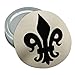 Fleur de Lis Black on White Round Rubber Non-Slip Jar Gripper Lid Opener