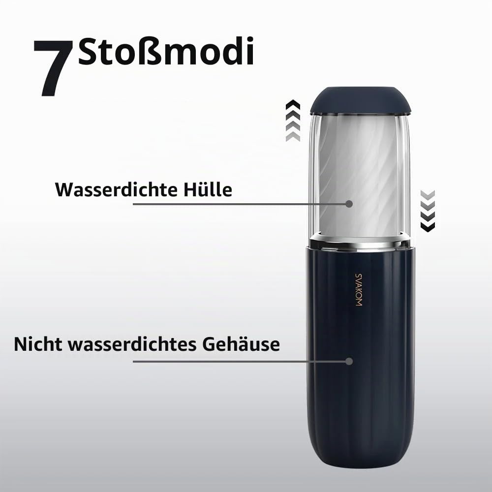 SVAKOM Alex Neo 2 Masturbieren für männer, Elektrischer Masturbator mit 7 Teleskopfunktion Rotierende Massagefunktion, Cup-Masturbatoren Taschenmuschi Sex Spielzeug für die Männer, Penispumpe Sex Toys