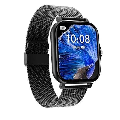 Image of Nervfit Astra GT Smart Watch for Men & Women | 1.69 inch HD Display, BT Calling, Fitness Tracker, Heart Rate & BP Monitor, Music & Camera Control, Trendy Straps (Astra Black)