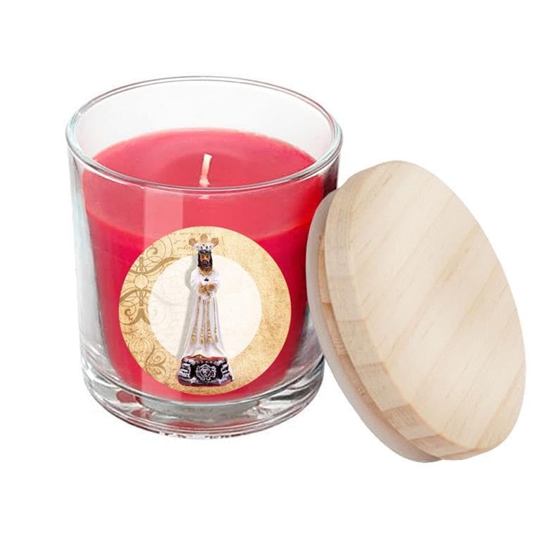 Bougie du Christ captif rouge contre le stress et pour la prière
