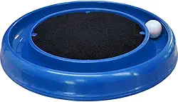 Arranhador Interativo para Gatos Grande 40cm com Bolinha Brinquedo Arranhador Gato (Azul)